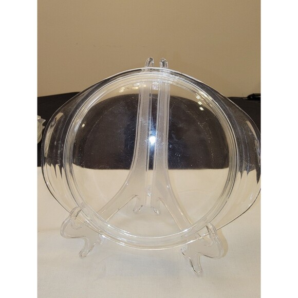 Pyrex Replacement LID #682-C Clear Glass W/ Tab Handles for 1 QT Casserole Dish - Picture 1 of 4